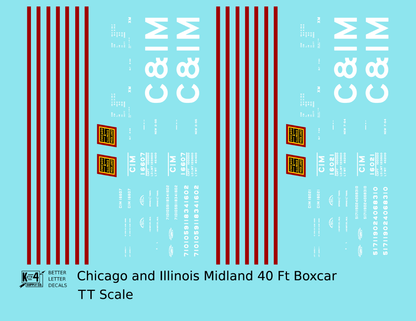 Chicago and Illinois Midland 40 Ft Boxcar 