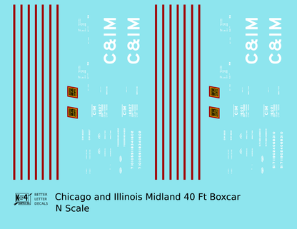 Chicago and Illinois Midland 40 Ft Boxcar 