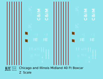 Chicago and Illinois Midland 40 Ft Boxcar 