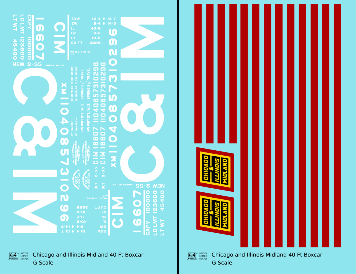 Chicago and Illinois Midland 40 Ft Boxcar 