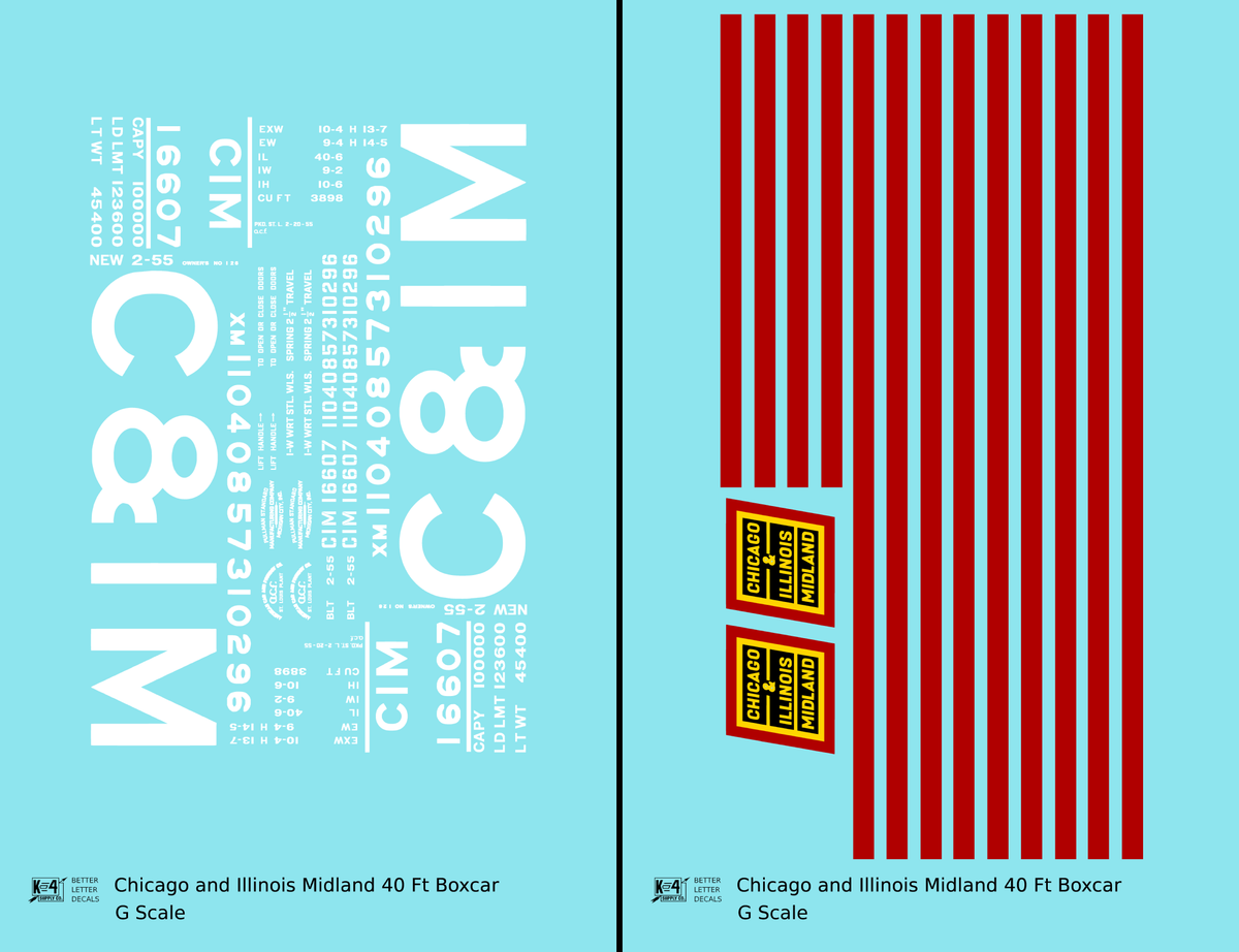 Chicago and Illinois Midland 40 Ft Boxcar 
