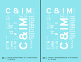 Chicago and Illinois Midland 50 and 70 Ton Gondolas White  - Decal - Choose Scale