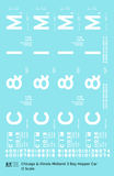 Chicago and Illinois Midland Triple Hopper White C&IM - Decal - Choose Scale