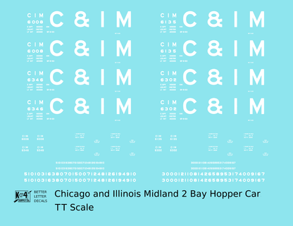 Chicago and Illinois Midland Offset Twin Hopper White