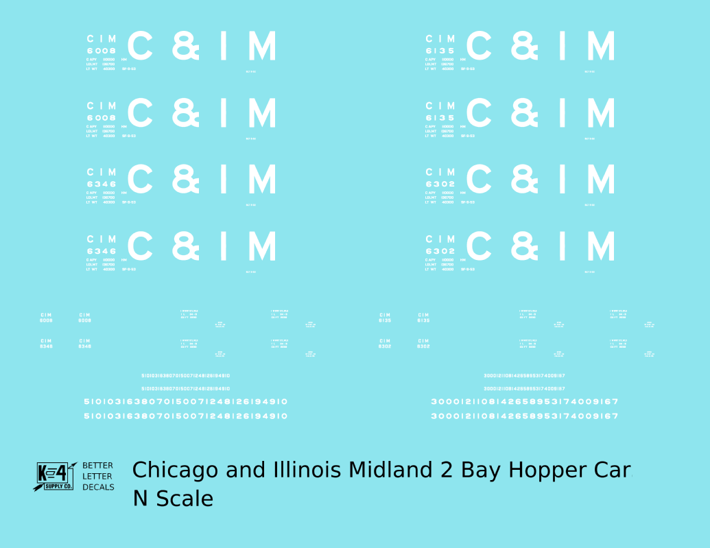 Chicago and Illinois Midland Offset Twin Hopper White