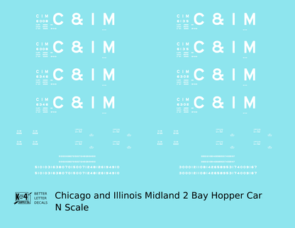Chicago and Illinois Midland Offset Twin Hopper White