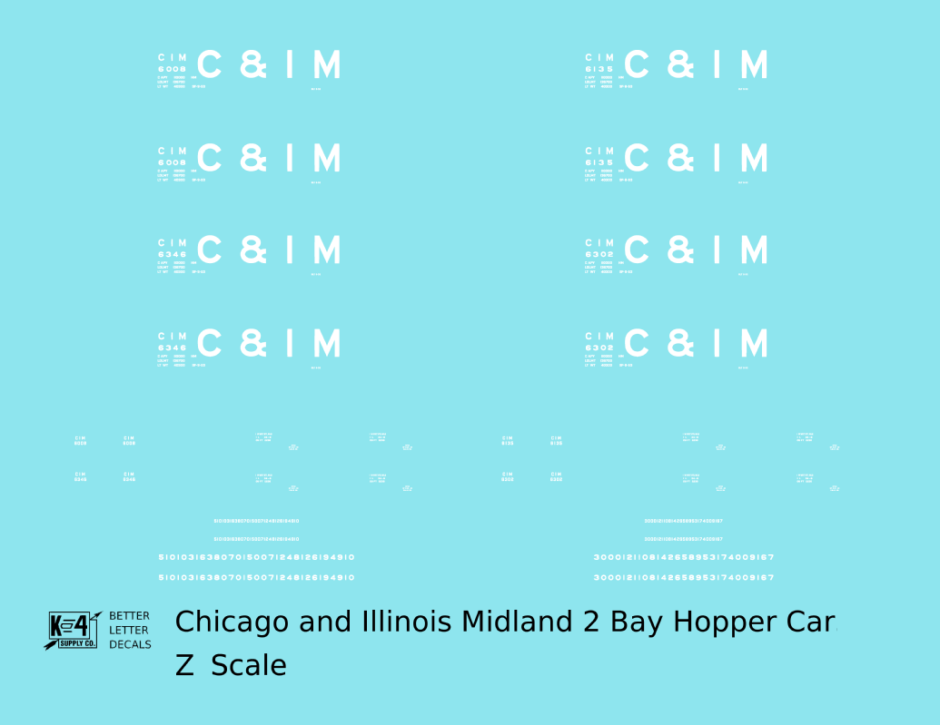 Chicago and Illinois Midland Offset Twin Hopper White