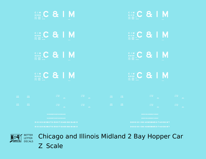 Chicago and Illinois Midland Offset Twin Hopper White