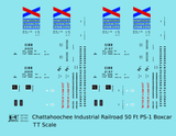 Chattahoochie Industrial Railroad 50 Ft PS-1 Boxcar Black Red and Blue