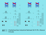 Chattahoochie Industrial Railroad 50 Ft PS-1 Boxcar Black Red and Blue