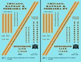 Chicago Kansas & Nebraska 34 Ft Ice Reefer Black Orange Rock Island