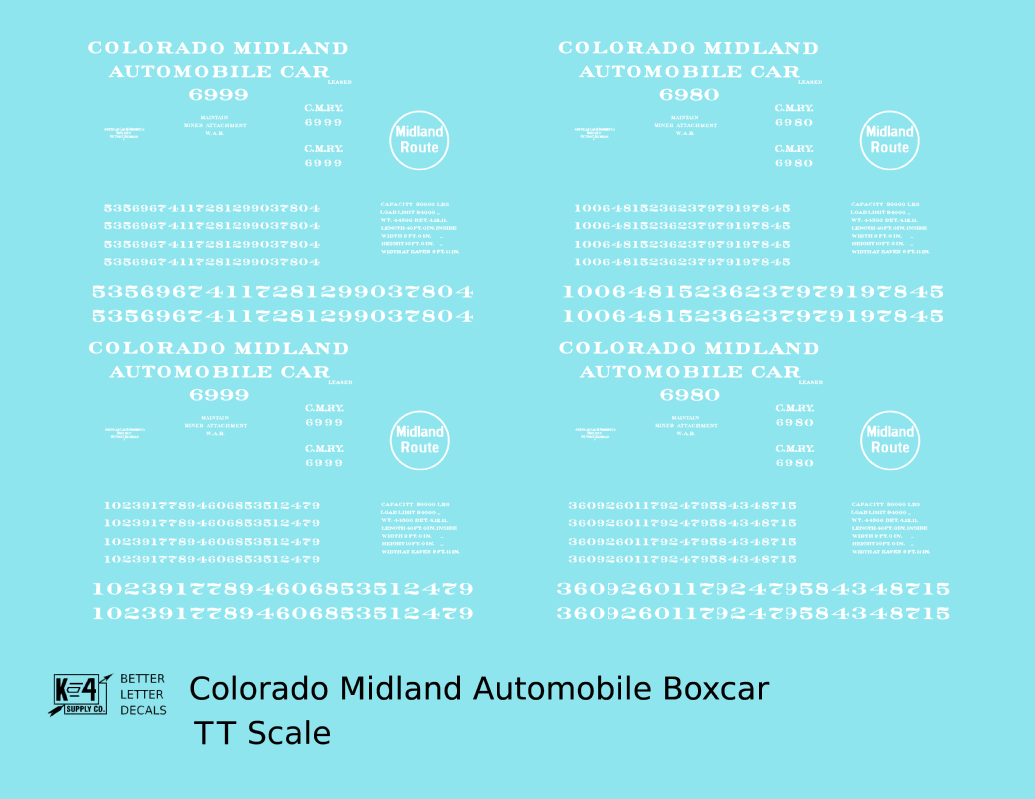 Colorado Midland 40 Ft Auto Boxcar White