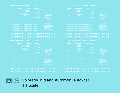 Colorado Midland 40 Ft Auto Boxcar White
