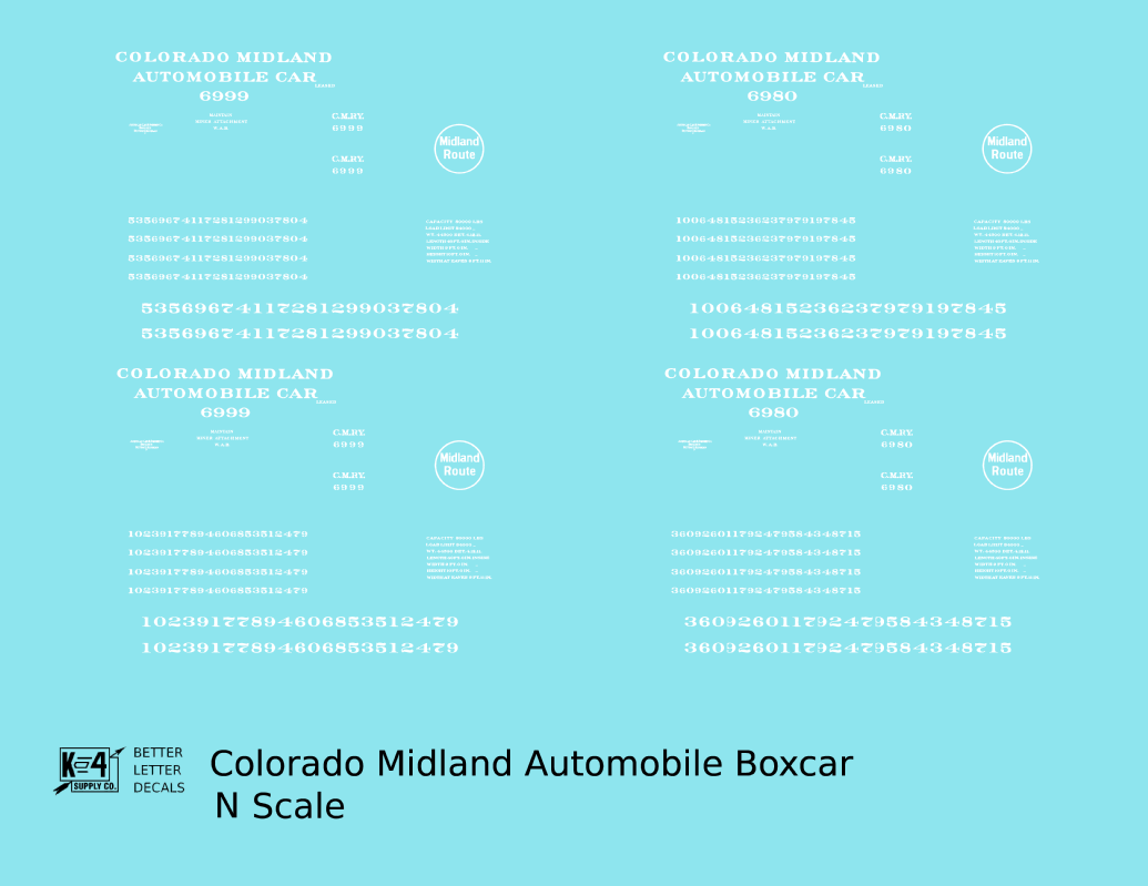 Colorado Midland 40 Ft Auto Boxcar White