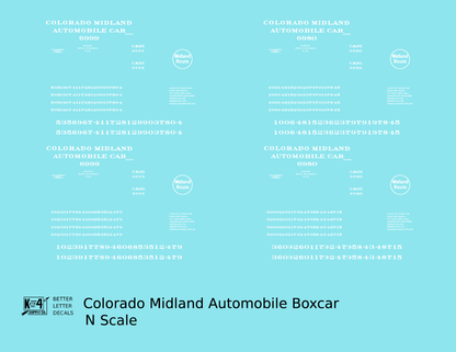 Colorado Midland 40 Ft Auto Boxcar White