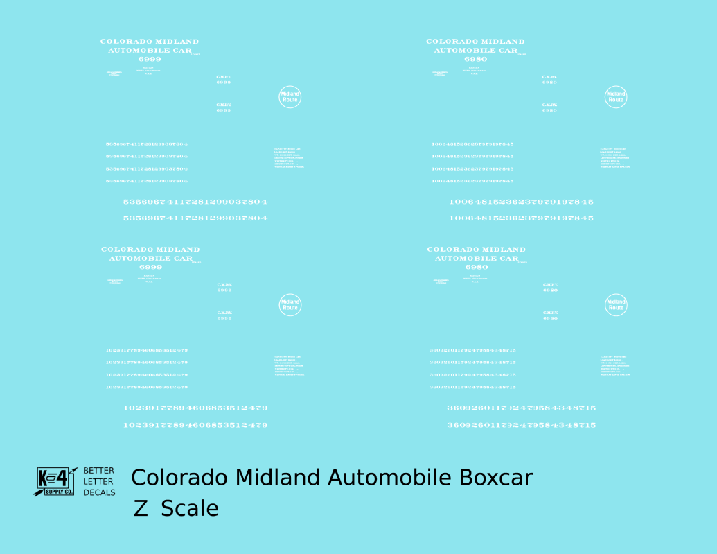 Colorado Midland 40 Ft Auto Boxcar White