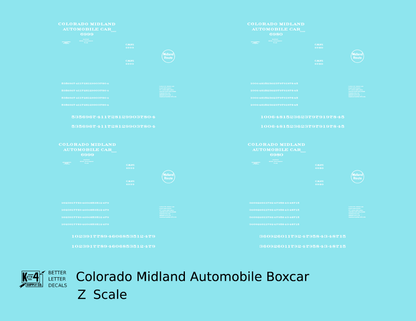 Colorado Midland 40 Ft Auto Boxcar White