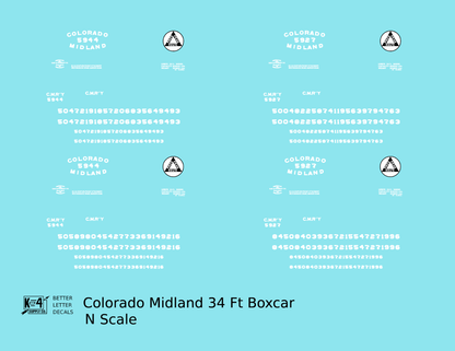 Colorado Midland 34 Ft Boxcar White