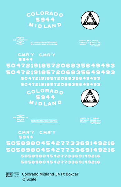 Colorado Midland 34 Ft Boxcar White