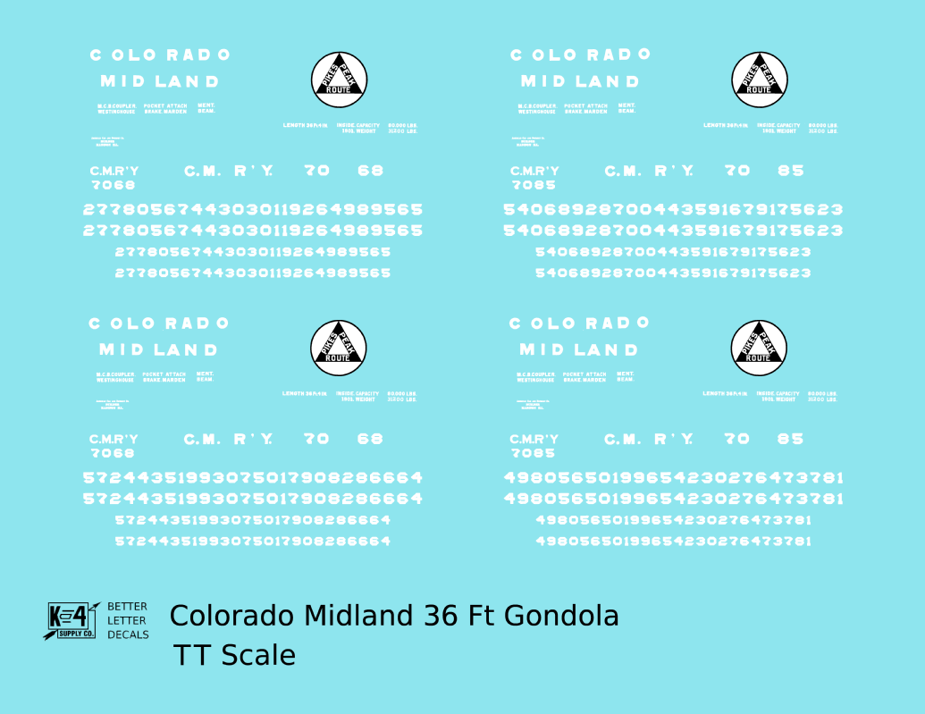 Colorado Midland 36 Ft Gondola White