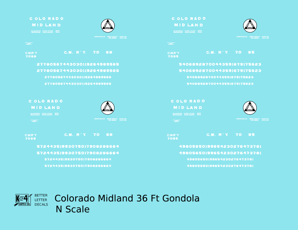 Colorado Midland 36 Ft Gondola White