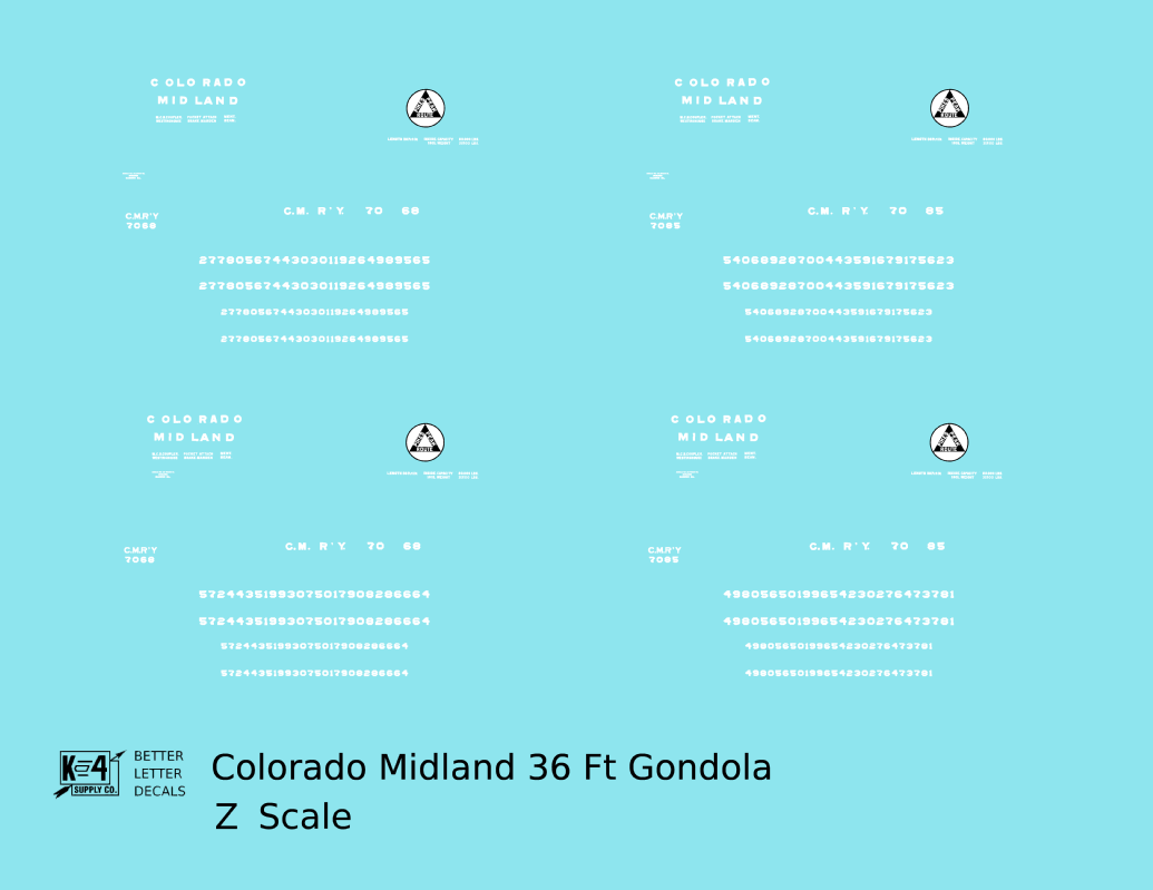 Colorado Midland 36 Ft Gondola White