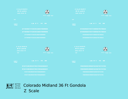 Colorado Midland 36 Ft Gondola White