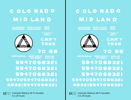 Colorado Midland 36 Ft Gondola White
