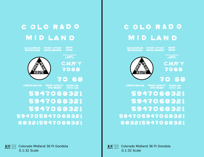Colorado Midland 36 Ft Gondola White