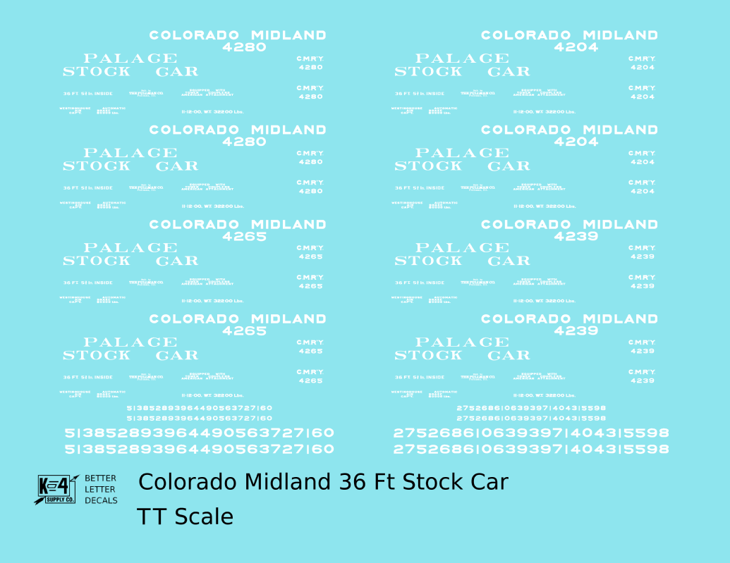 Colorado Midland Palace Stock Car White