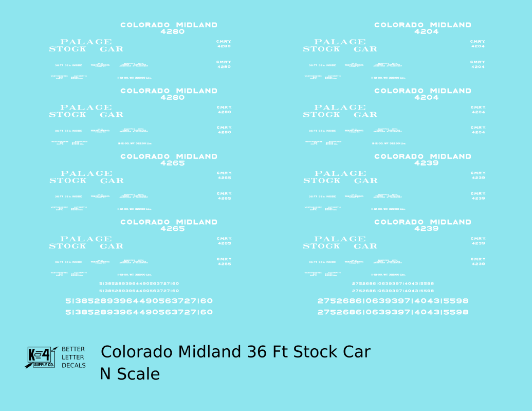 Colorado Midland Palace Stock Car White