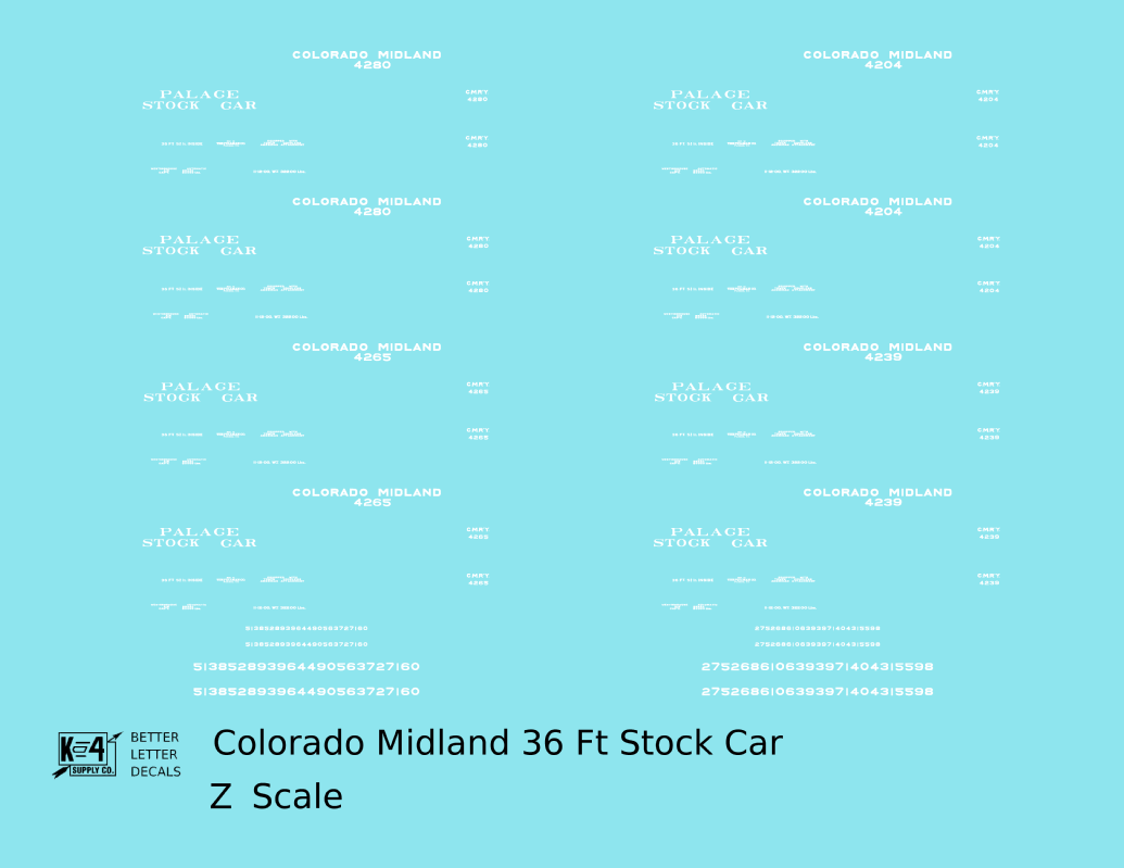 Colorado Midland Palace Stock Car White
