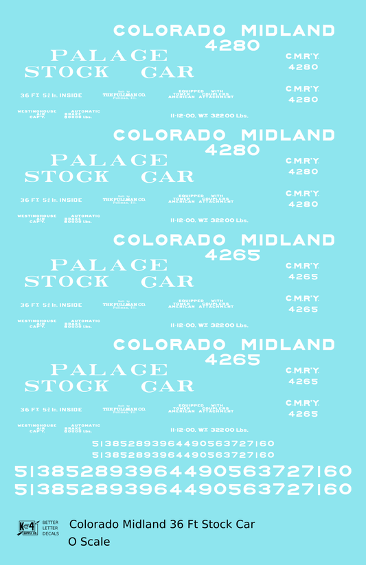 Colorado Midland Palace Stock Car White
