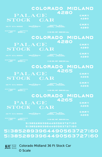 Colorado Midland Palace Stock Car White