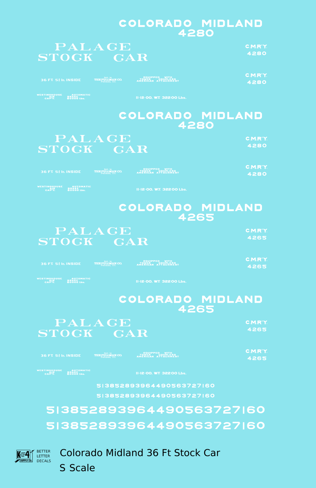 Colorado Midland Palace Stock Car White