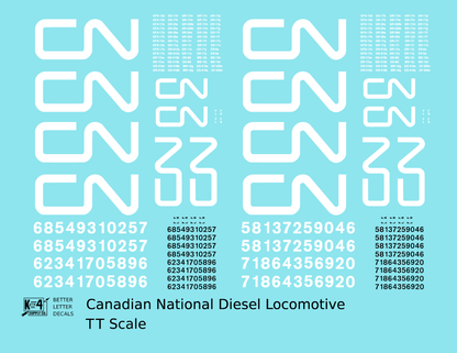Canadian National Diesel Locomotive White First Noodle Scheme