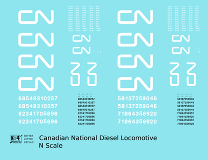 Canadian National Diesel Locomotive White First Noodle Scheme