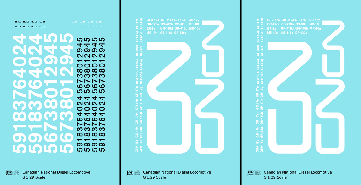 Canadian National Diesel Locomotive White First Noodle Scheme