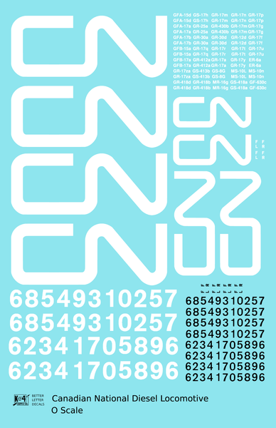 Canadian National Diesel Locomotive White First Noodle Scheme