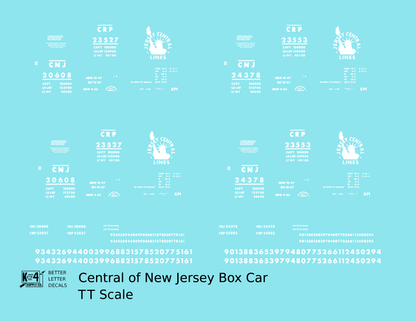 Central Of New Jersey 40 Ft Boxcar White