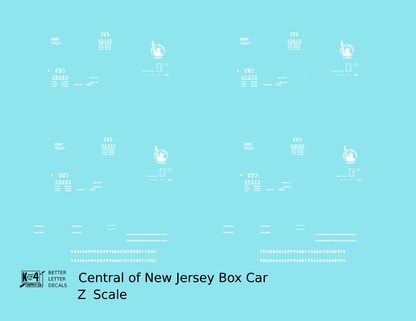 Central Of New Jersey 40 Ft Boxcar White