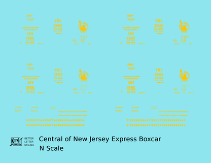 Central Of New Jersey Express Boxcar Yellow