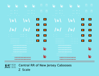Central Of New Jersey Caboose White and Red