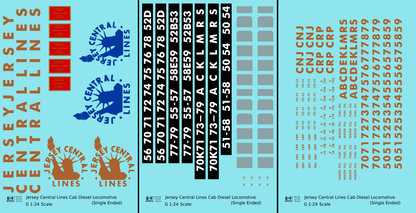 CNJ Jersey Central Lines Cab Diesel Gold and Blue