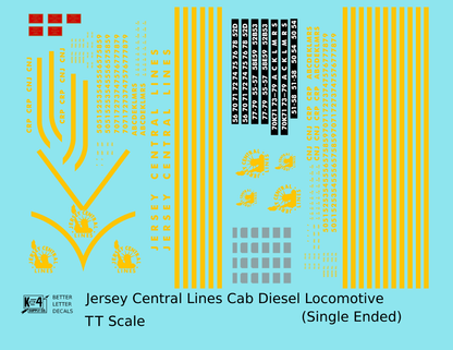 CNJ Jersey Central Lines Cab Diesel Yellow