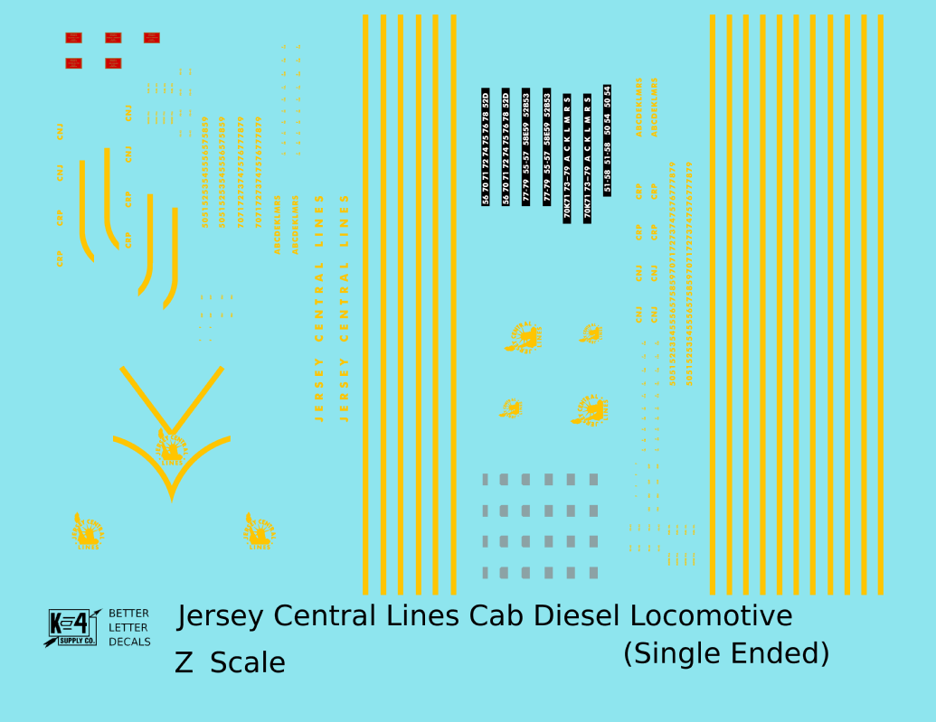 CNJ Jersey Central Lines Cab Diesel Yellow
