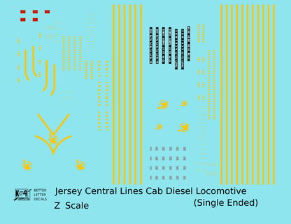CNJ Jersey Central Lines Cab Diesel Yellow