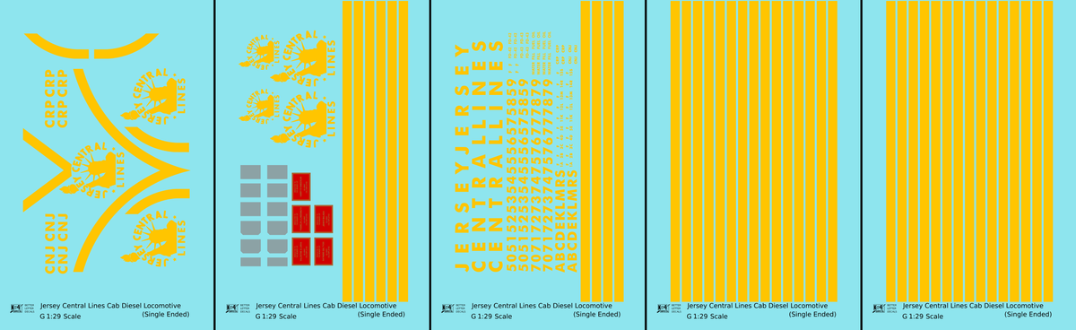 CNJ Jersey Central Lines Cab Diesel Yellow