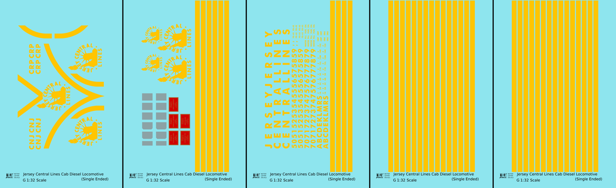 CNJ Jersey Central Lines Cab Diesel Yellow