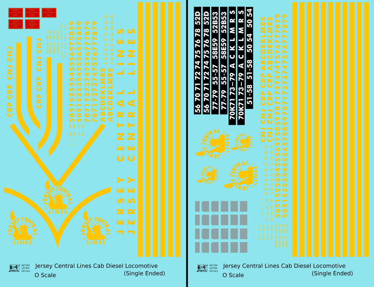 CNJ Jersey Central Lines Cab Diesel Yellow